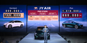 จูนเหยา เปิดตัว JY AIR ยานยนต์ไฟฟ้ารุ่นแรกในไทย