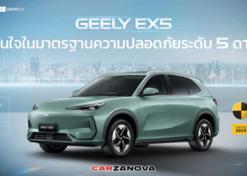 GEELY EX5 คว้าคะแนนความปลอดภัยระดับ 5 ดาว Euro NCAP และ ANCAP