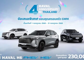 แคมเปญ GWM HAVAL H6 ฉลองครบรอบ 4 ปี มอบ 3 ข้อเสนอพิเศษ ลูกค้าเก่ารับส่วนลดเพิ่ม 20,000 บาท