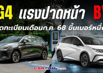 MG4 แรงปาดหน้า BYD ยอดจดทะเบียนเดือนก.ค. 68 ขึ้นเบอร์หนึ่ง