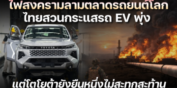 ไฟสงครามลามตลาดรถยนต์โลก ไทยสวนกระแสรถ EV พุ่ง ค่ายญี่ปุ่นมีเซ แต่โตโยต้ายังยืนหนึ่ง ไม่สะทกสะท้าน