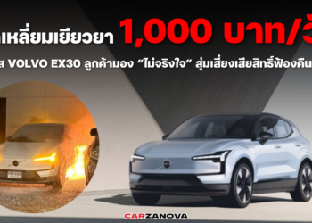 เปิดเหลี่ยมเยียวยา 1,000 บาท/วัน Volvo EX30 ลูกค้ามองว่า “ไม่จริงใจ” และสุ่มเสี่ยงเสียสิทธิ์ฟ้องคืนรถ